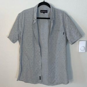 Molokai Surf Co Grey Short Sleeve Button Up